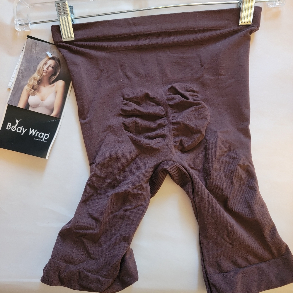 Body Wrap Long-Leg Panty Shapewear in Chocolate Brown, XL